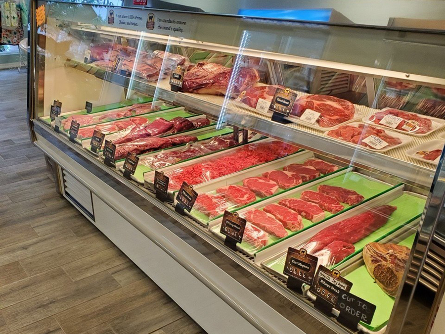 Meat case for beef